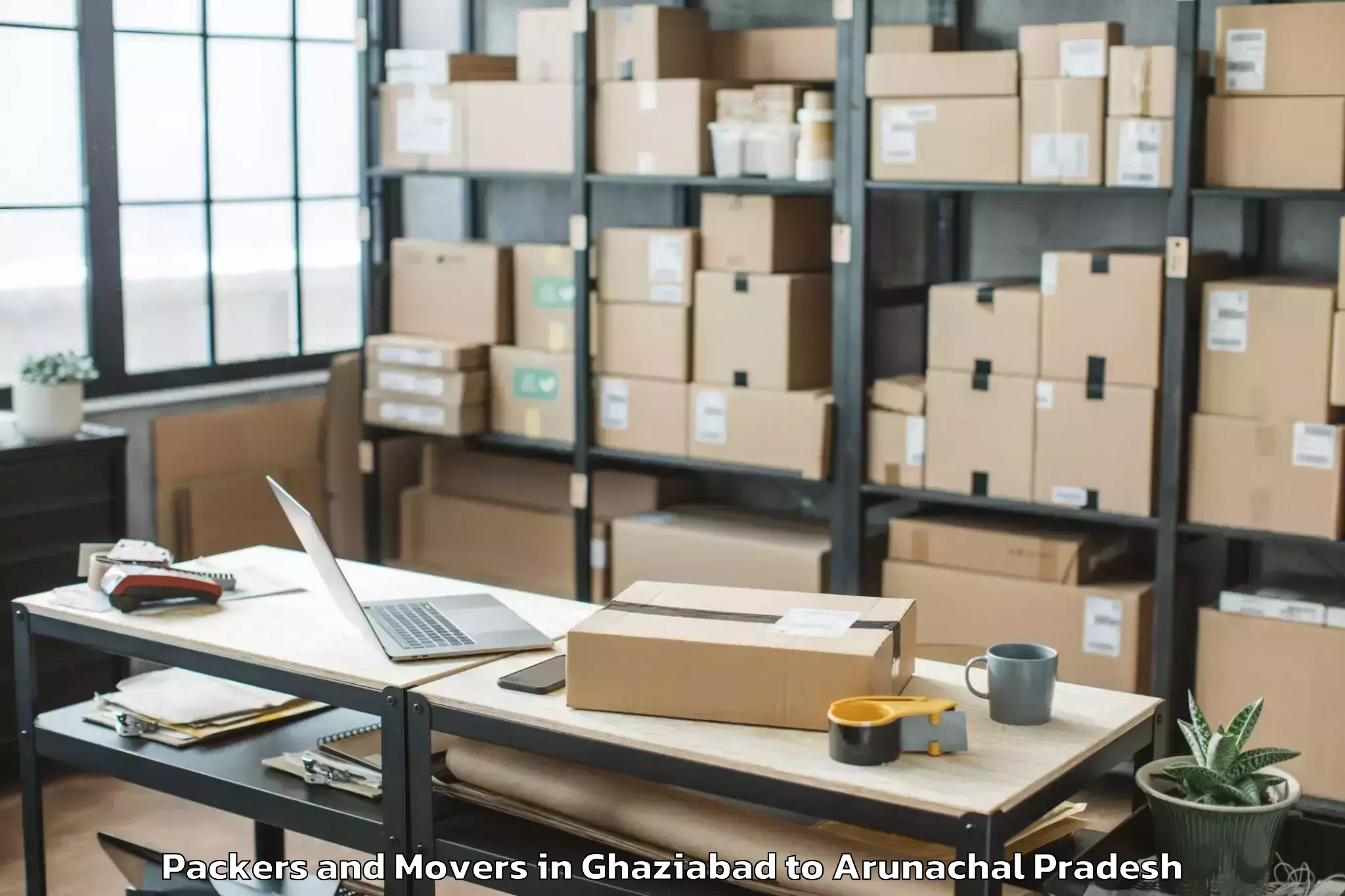 Get Ghaziabad to Wakro Packers And Movers